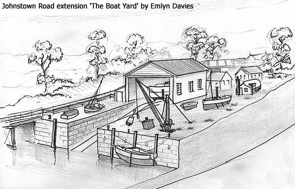 Johnstown Road Boat Yard by Emlyn Davies